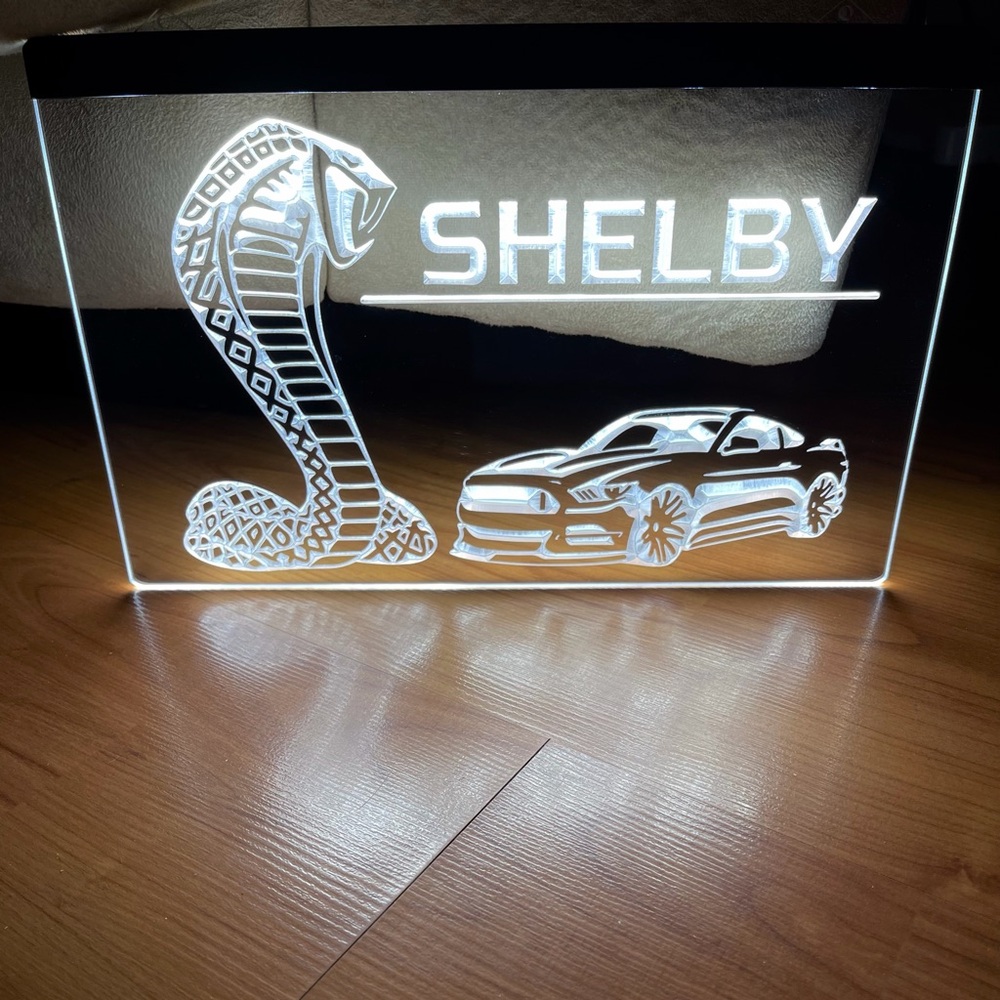 SHELBY LED NEON WHITE LIGHT SIGN 8x12